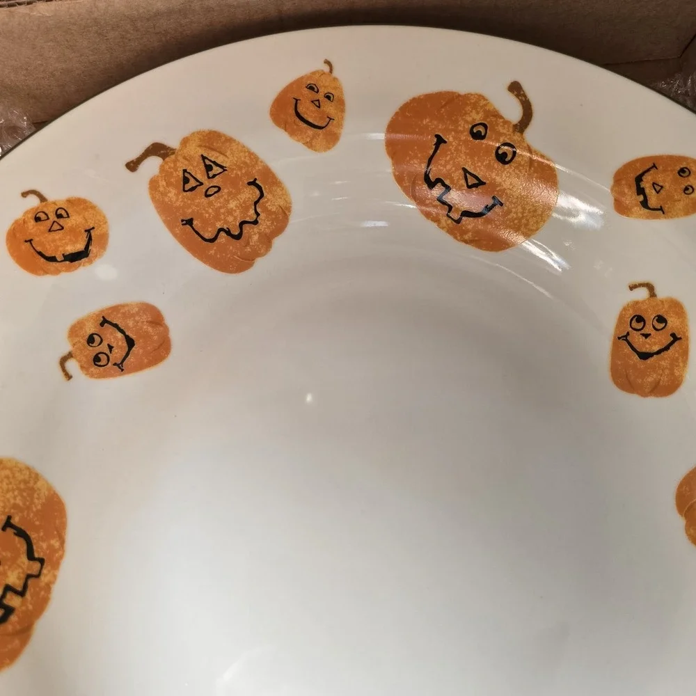 Pumpkins Halloween Treats Bowl Longaberger 30963 Pumpkins Autumn Fall